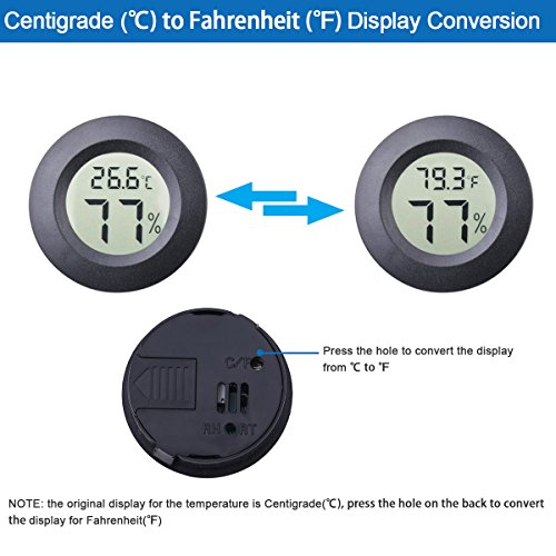 2-Pack Mini Hygrometer Thermometer Meter Digital LCD Indoor Room Monitor