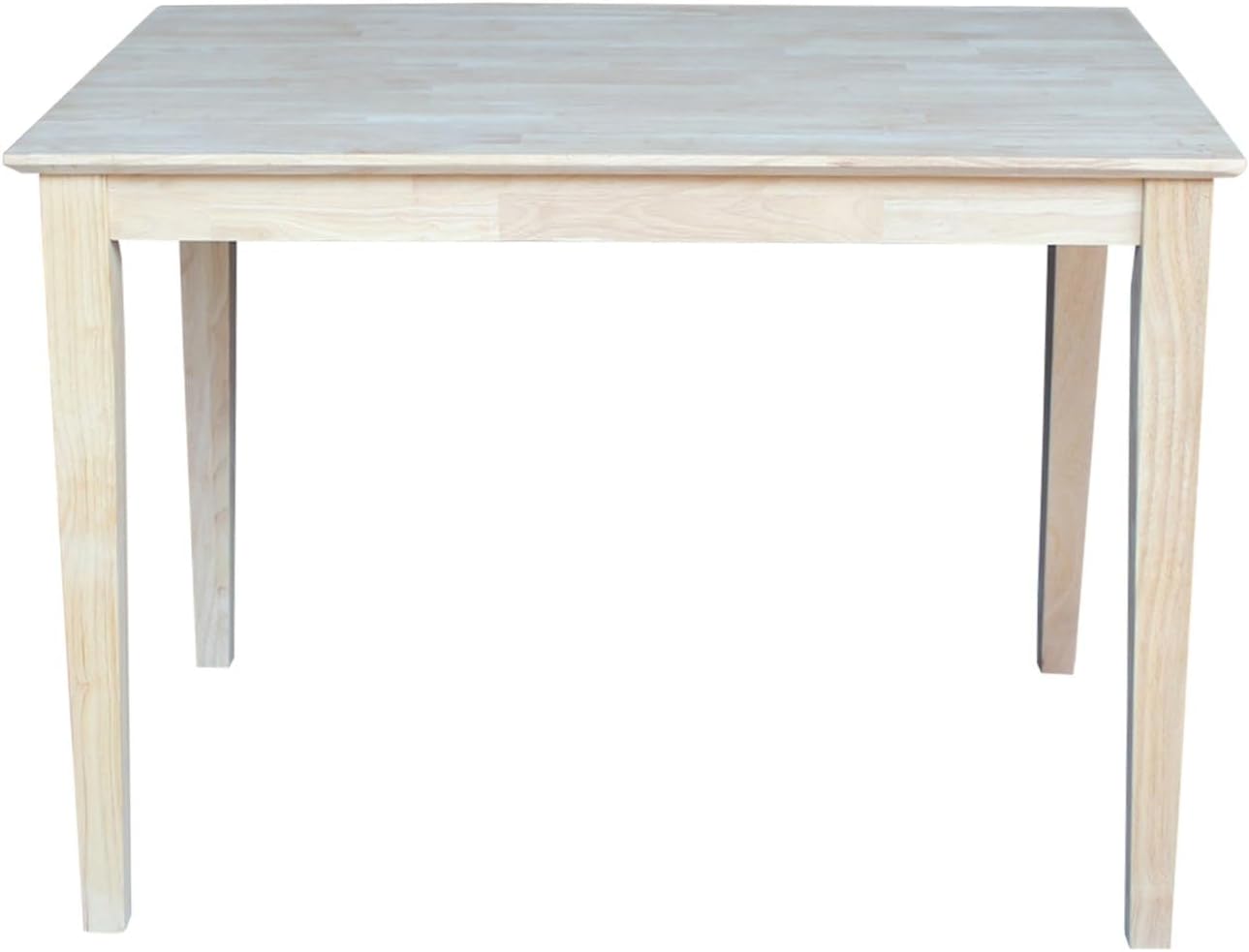 International Concepts Table Top Solid with Wood Bar Height Shaker Legs, 30 by 48-Inch, Unfinished