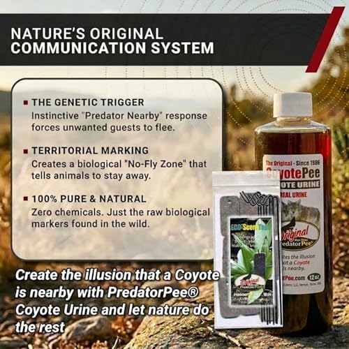 PredatorPee 100% Coyote Urine Natural Predator Scent Made in USA
