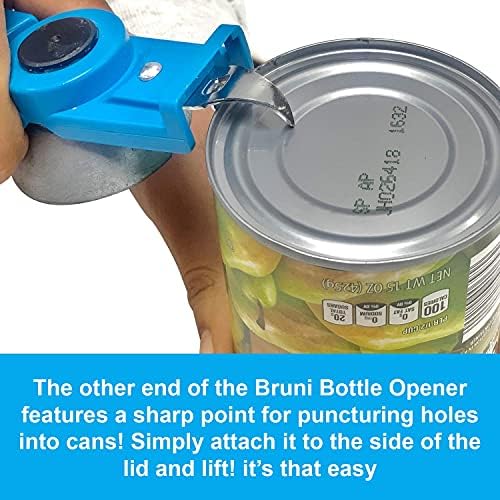 Bruni Multifunction Bottle Opener – Medicine Safety Cap Can Bottle Opener Easy to Use for Children, Weak Hands