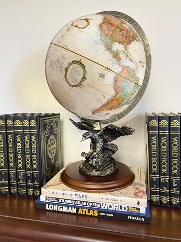 Replogle Globes 31638 Antique Ocean 12" Freedom Globe, Off-White, Small