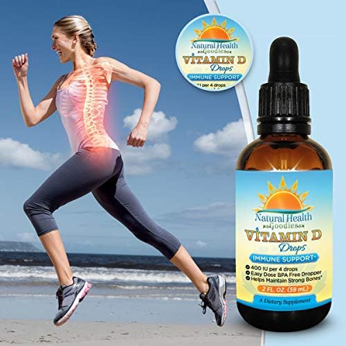 Kids Vitamin D Drops - 2 oz Liquid D3 | Pure Vit D3 Supplement - Supports Immune System & Bone Health - For Toddlers, Children