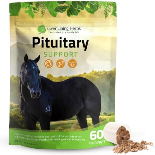 Horse Pituitary Gland Supplements - 1 lb | Pituitary Gland Supplements for Horses, Barberry, Burdock & Kelp, Shedding, Coat & Metabolism Support, 1 lb