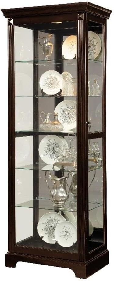 Pulaski Curio, 29 by 20 by 80-Inch, Dark Cherry Brown