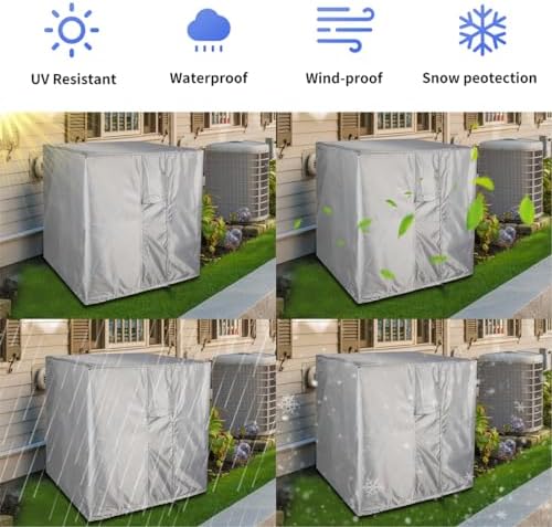 Homydom Air Conditioner Covers for Outside Units Fits up to 30"x30"x32" Full Winter AC Unit Covers Outdoor Protection