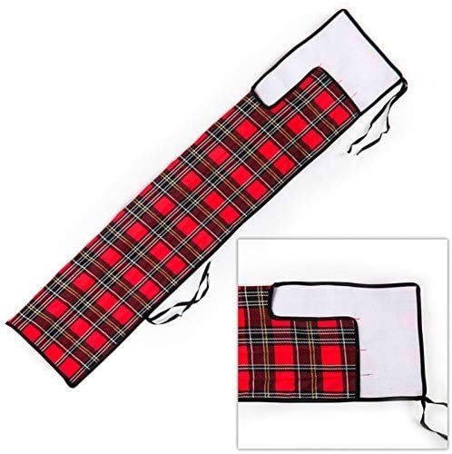 M MAXIMUMCATCH Maxcatch Fly Rod Sock, Thicken Cotton Fabric Protector Rod Cover with 4 Compartments, for 9ft/10ft 4-Sec Fly Rod