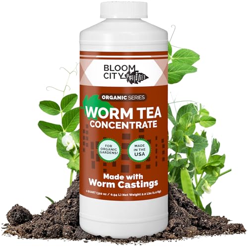 Organic Earthworm Tea Concentrate, Soil Microbe Booster, 1 Gal | For Compost & Plants, Improves Soil Health, Bokashi Bran Booster, Supports Nutrient Uptake, Easy Dilution Ratio