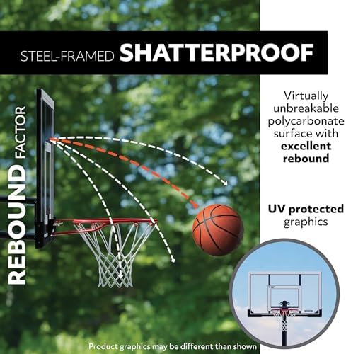 Lifetime 71526 Backboard and Rim Competition Combo Black/Orng, 54-Inch