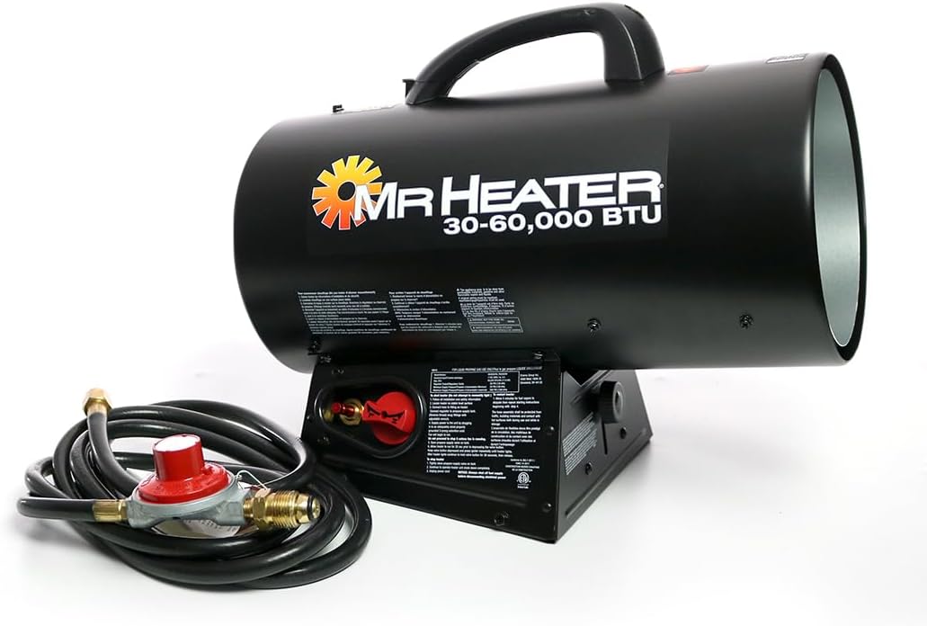 Mr. Heater 60,000 BTU Quiet Burner Technology Forced Air Propane Heater