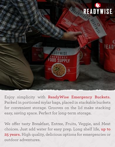 READYWISE Emergency Food Supply Freeze Dried Vegetables, 72 Servings