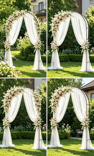 1. GO Steel Garden Arch, 7'8" High x 4'5" Wide, Garden Arbor for Various Climbing Plant, Outdoor Garden Lawn Backyard