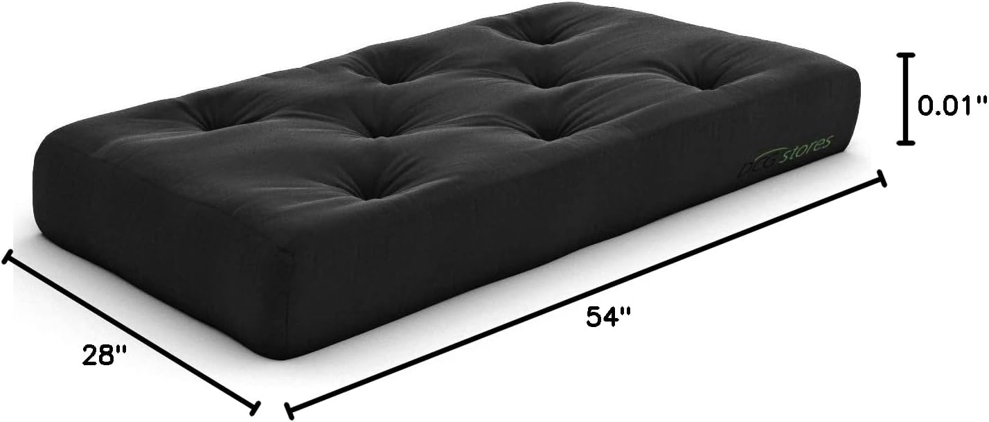 Nirvana Futons Extra Thick Premium 10-Inch Twin XL Futon Mattress, Khaki Twill - Made in USA