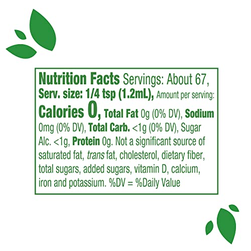 Truvia Organic Zero-Calorie Liquid Stevia Sweetener, 2.7 fluid ounce bottle, Vanilla flavor