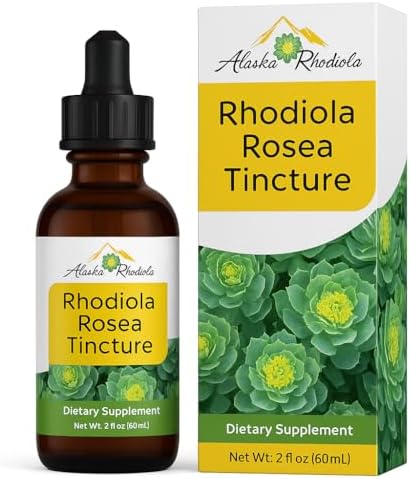 Alaskan Rhodiola Rosea Tincture – Natural Stress Support Rhodiola Supplement, Adaptogen for Energy & Mental Clarity
