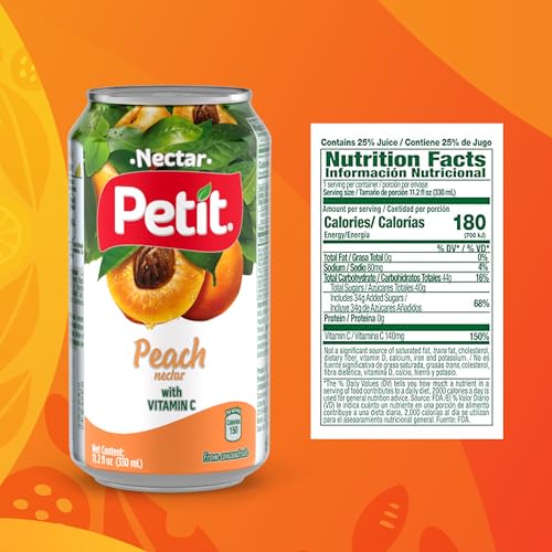 Petit Pineapple Nectar, 330 ml Cans (Pack of 24) – Refreshing Tropical Fruit Juice Beverage