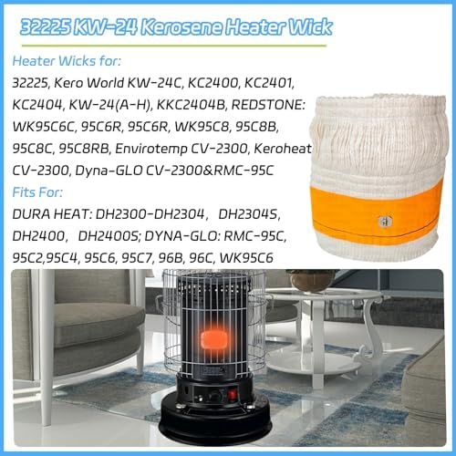 32225 Kerosene Heater Wicks for Kero World KW-24C Keroheat CV-2300 DuraHeat DH-2300 Dyna-GLO CV-2300 & RMC-95C Envirotemp CV-2300 DH2301