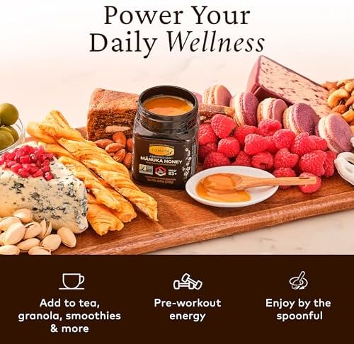 Comvita Manuka Honey UMF 5+ (MGO 83+) Pure, Unpasteurized - 1Kg (32.5 Oz) | Raw Manuka Honey New Zealand, Superfood for Immune Health, Use in Tea, Wild, Monofloral, Non-GMO