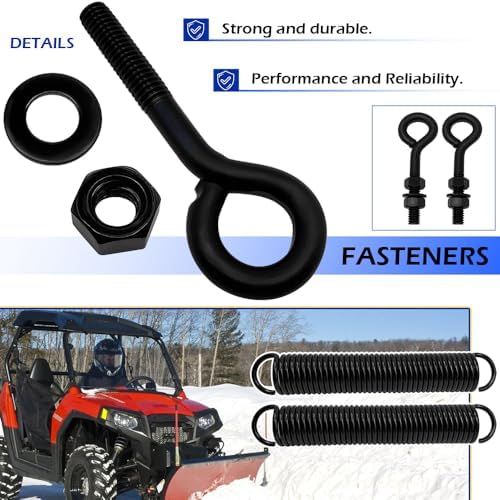 10.82" WARN 71494 Powersports ATV Heavy Duty Snow Plow Trip Spring, Black Compatible with WARN Plow Blades