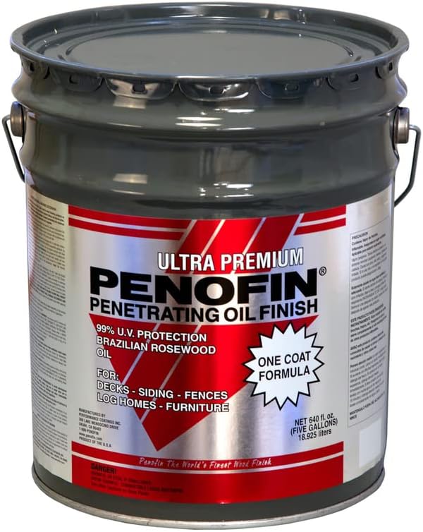 Penofin 1674407 Ultra Premium Transparent Redwood Oil-Based Wood Stain44; 5 gal