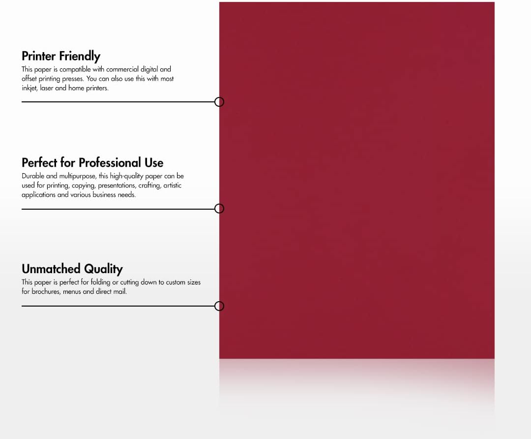 LUXPaper 8.5" x 11" Paper | Letter Size | White | 80lb. Text | 100% Recycled | 50 Qty