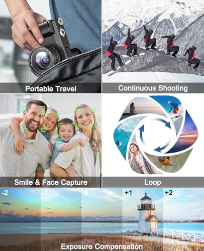 4K Digital Camera for Beginners & Teens, with Flip Screen, 32G Card(Black) | 48MP Camera for Photography, Vlogging Camera for YouTube, Travel