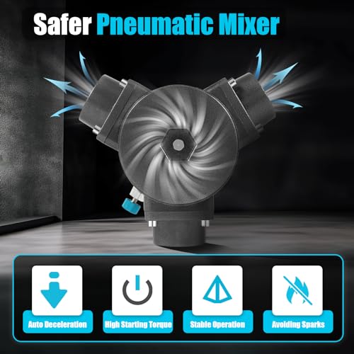 50 Gallon Pneumatic Automatic Paint Mixer Stainless Steel Pneumatic Mixer Paint Mixer Industrial Coating Ink Paint Mixer Air Agitator 1/2 HP 200L