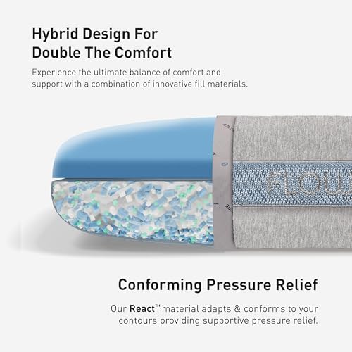Bedgear Flow Performance Pillow, 2.0 Soft Cooling Pillow for Back