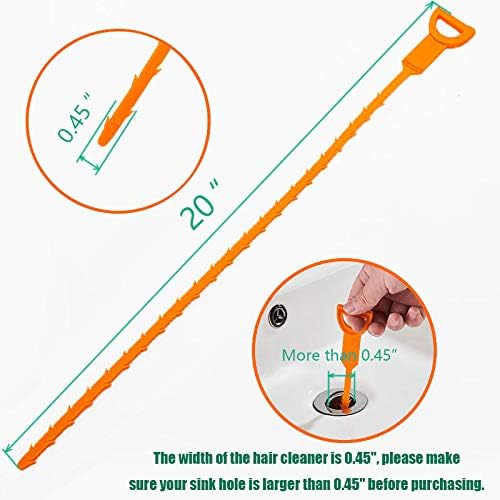 Drain Snake Hair Drain Clog Remover - 3 Pack Shower Sink Unclogger Tool