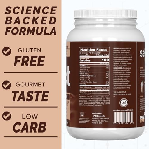 PEScience Select Cafe Protein Coffee Powder, Caramel Macchiato, 20 Servings | 100mg Caffeine, 20g Iced Protein Coffee Powder or Creamer