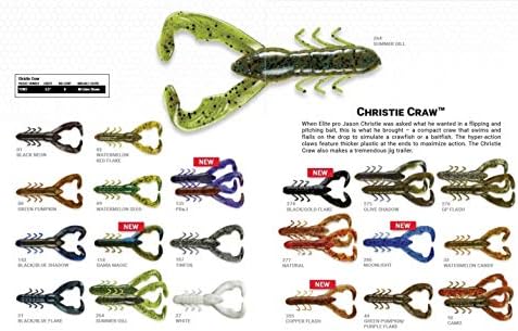 Yum Lures YCW302 Christie Craw Soft Bait, Watermelon Red Flake