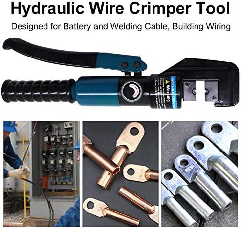 BLIKA 10 Ton Hydraulic Crimping Tool and Cable Cutter, Hydraulic Wire Battery Cable Lug Terminal Crimper Crimping Tool with 11 Dies