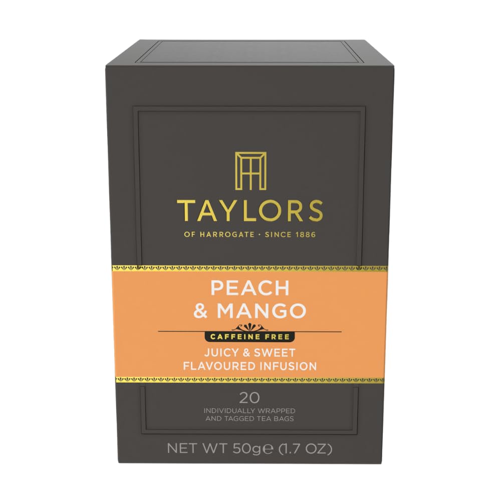 Taylors of Harrogate Green Tea with Lemon, Individually Wrapped Bags, 20 Count (Pack of 1), Citrussy, Mellow and Light, Caffeinated, Enjoy Hot or Iced, 20 Teabags