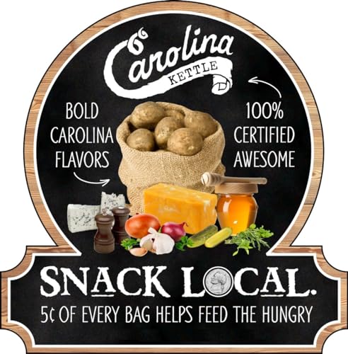 Carolina Kettle Chips | Kettle Cooked Potato Chips | Kosher - Gluten Free Chips Fit For Healthy School Snacks | With Irresistible Crunch and Bold