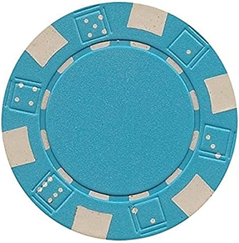DA VINCI 50 Clay Composite Dice Striped 11.5 Gram Poker Chips, Choose from 11 Colors