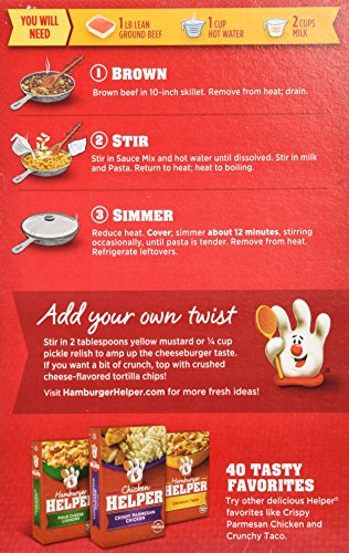 Betty Crocker Hamburger Helper, Double Cheeseburger Macaroni Hamburger Helper, 6 Oz Box