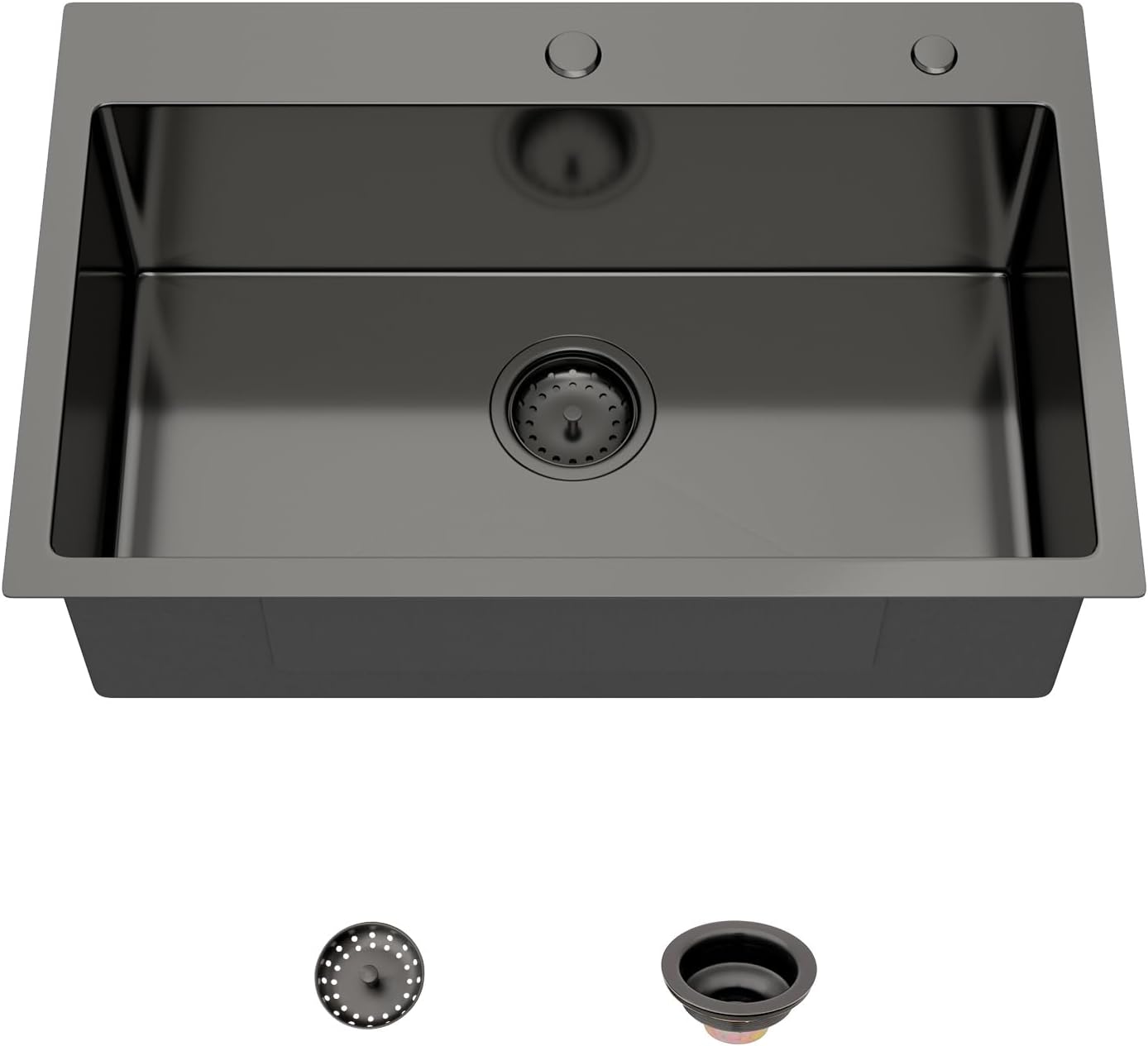 Mocoloo 13 Inch Drop in Bar Sink - 13" x 15" Small Kitchen Sink T304 Stainless Steel Handmade Single Bowl Round Corner Topmount Wet Bar Sink for