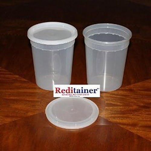 Deli Food Storage Containers with Lid, 32-Ounce, 10-Pack