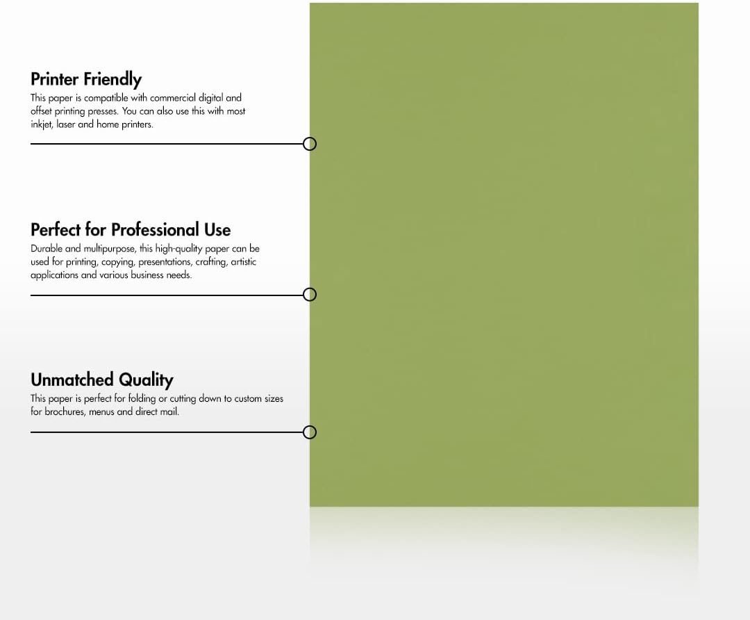 LUXPaper 8.5" x 11" Paper | Letter Size | White | 80lb. Text | 100% Recycled | 50 Qty