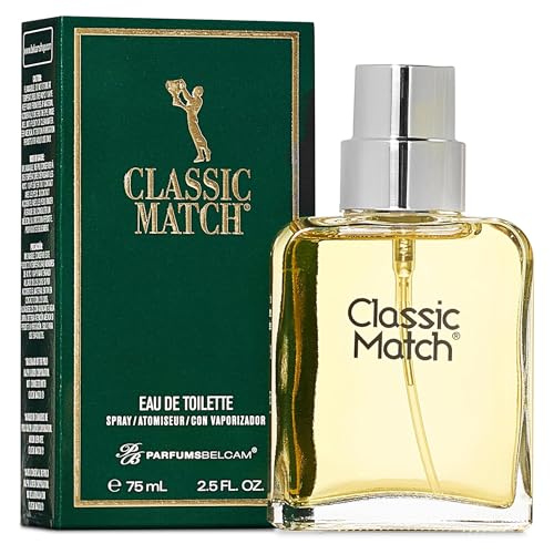 PB ParfumsBelcam Classic Match Green Eau De Toilette Spray for Men – Fresh Chypre Cologne, Bergamot, Basil, Musk, Long-Lasting Masculine Fragrance