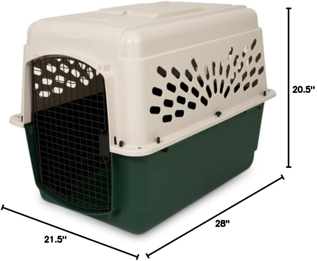 Petmate Ruffmaxx Camouflage Dog Kennel Pet Carrier & Crate 40" (70-90 Lb), Outdoor and Indoor for Large, Medium, and Small Dogs - Made from Recycled Material w/ 360-Degree Ventilation, Made in USA