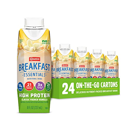 Carnation Breakfast Essentials High Protein Ready-to-Drink, Vanilla, 24 pk