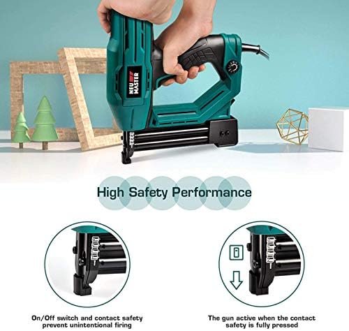 Electric Brad Nailer, NEU MASTER NTC0040 Electric Nail Gun/Staple Gun for Upholstery, Carpentry and Woodworking Projects
