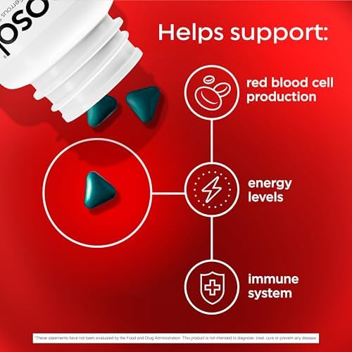 Feosol Original Iron Supplement Tablets, Non-heme, 65mg Iron per Pill, 1 Per Day, 120ct, 4 Month Supply, for Energy and Immune System Support, Made in USA