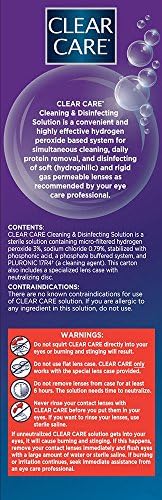 CLEAR CARE Cleaning & Disinfecting Contact Lens Solution, 12 Fl Oz, 2 Pack