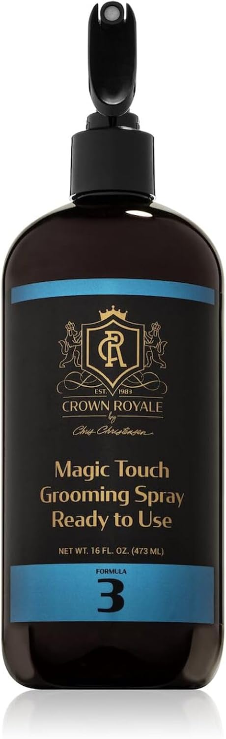 Crown Royale Magic Touch Formula 3 Pet Grooming Spray Ready-to-Use, No Heavy Build-Up, Finishing Spray, Prevents Coat Matting