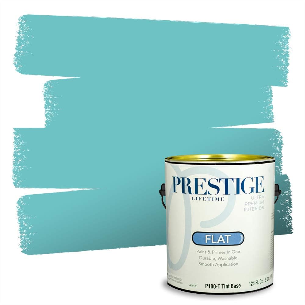 PRESTIGE Paints Exterior Paint and Primer In One, 1-Gallon, Satin, Comparable Match of Sherwin Williams* Blue Nile*