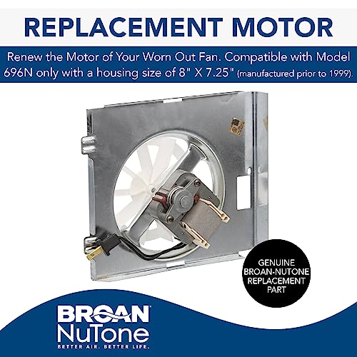 Broan-NuTone RE70BN 70 CFM Bathroom Exhaust Fan Replacement Motor Kit, Easy DIY Replacement Motor Kit for 70 CFM and 50 CFM Bath Fans, White
