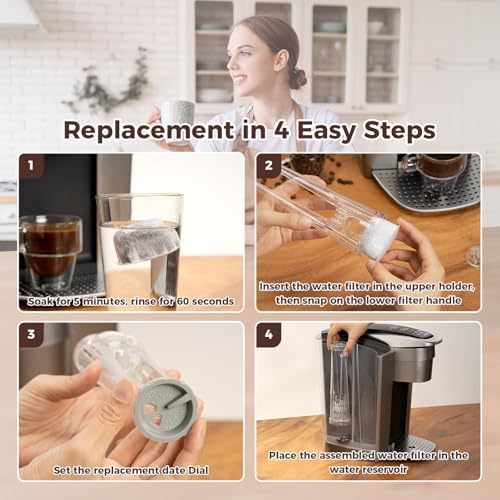 Premium 12-Pack Replacement Charcoal Water Filters for Keurig Coffee Machine | Fits K-Supreme, K-Slim, K-Express, K-Classic, K-Duo, K-Elite, K-Select