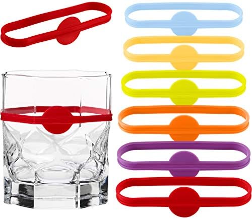 24 Pcs Silicone Drink Markers Reusable Cup and Glass Identifiers