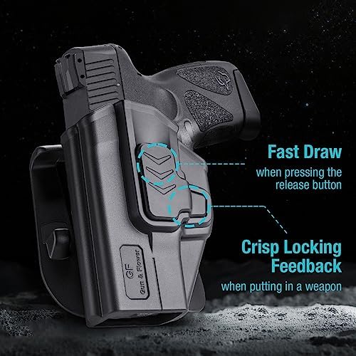 Taurus G2C Holster, Taurus G3C Holster, 9mm/.40 Cal OWB, Level II Paddle